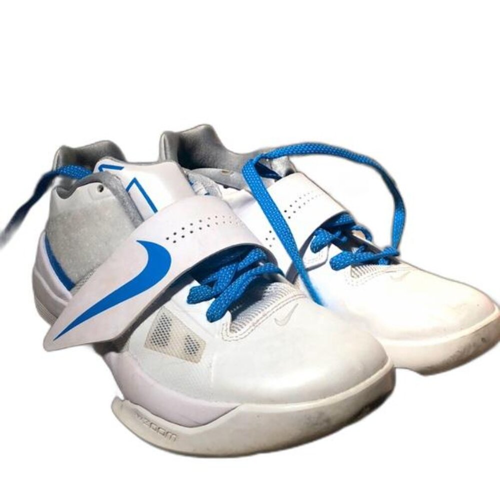 Nike KD 4 Basketball Shoes Blue White Men’s Size 7.5 Sneakers - Picture 1 of 5